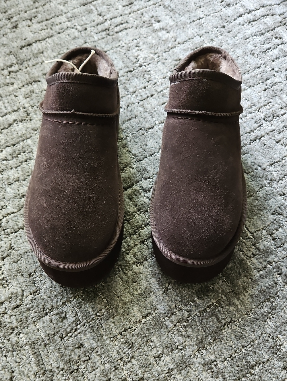 Women’s Brown Suede Ankle Booties with Plush Lining